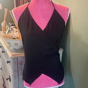 Chic Black Wrap Camisole